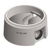 Fond E.U. PRO Ø1000 - Modèle 90° - 200 PVC/FONTE