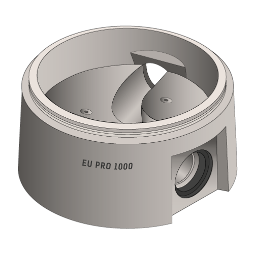 Fond E.U. PRO Ø1000 - Modèle 67° - 200 PVC/FONTE